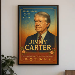 Jimmy Carter 39th President Wall Art Print PosterGoat