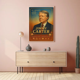 Jimmy Carter 39th President Wall Art Print PosterGoat