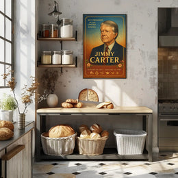 Jimmy Carter 39th President Wall Art Print PosterGoat