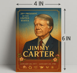 Jimmy Carter 39th President Wall Art Print PosterGoat