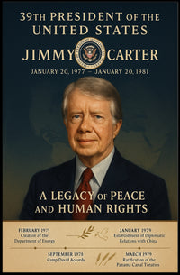 Jimmy Carter 39th President Wall Art Print PosterGoat