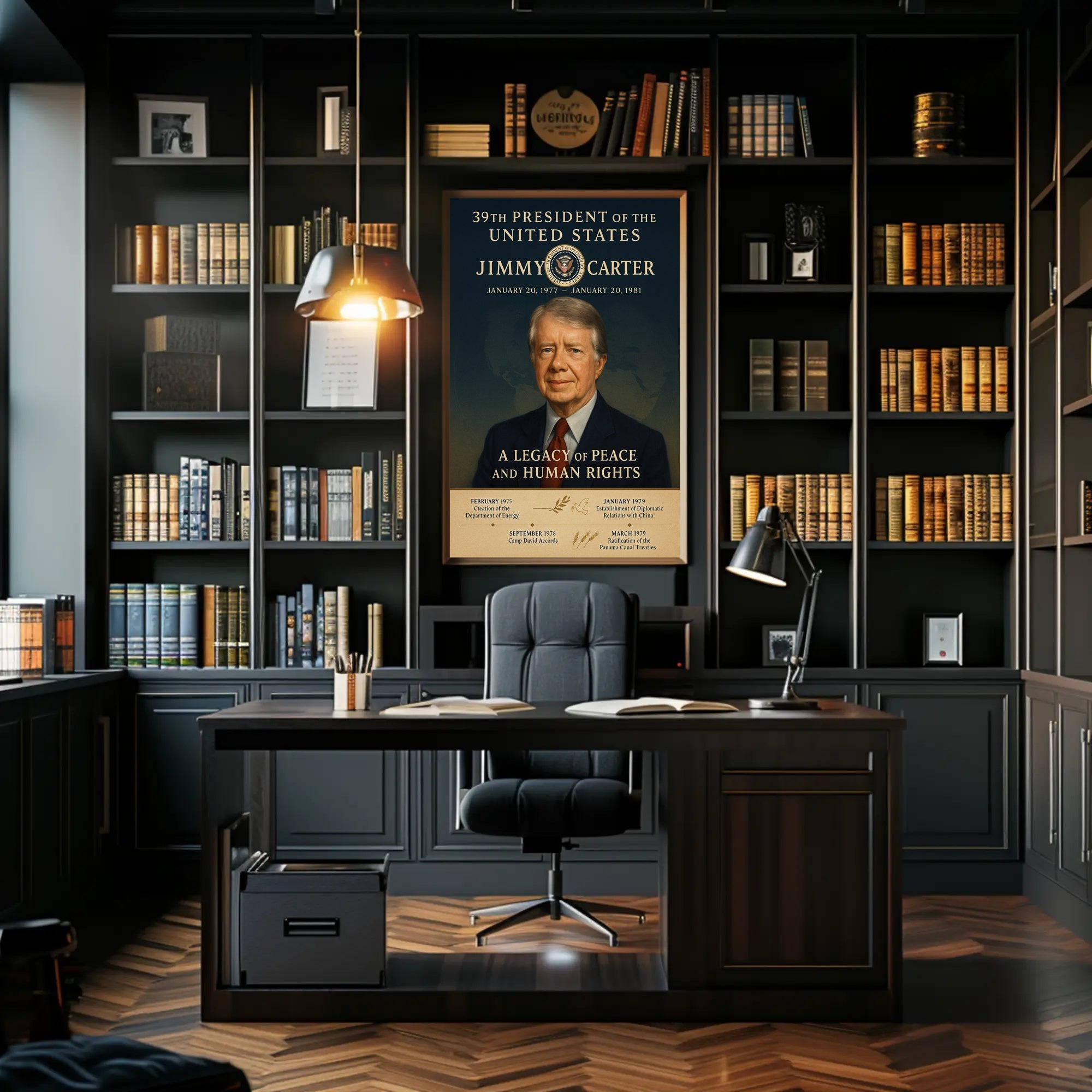 Jimmy Carter 39th President Wall Art Print PosterGoat