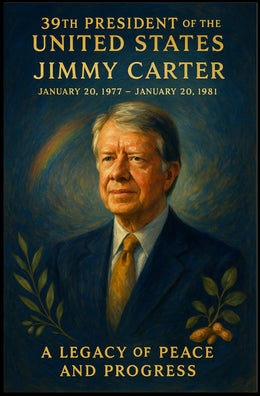 Jimmy Carter 39th President Wall Art Print PosterGoat