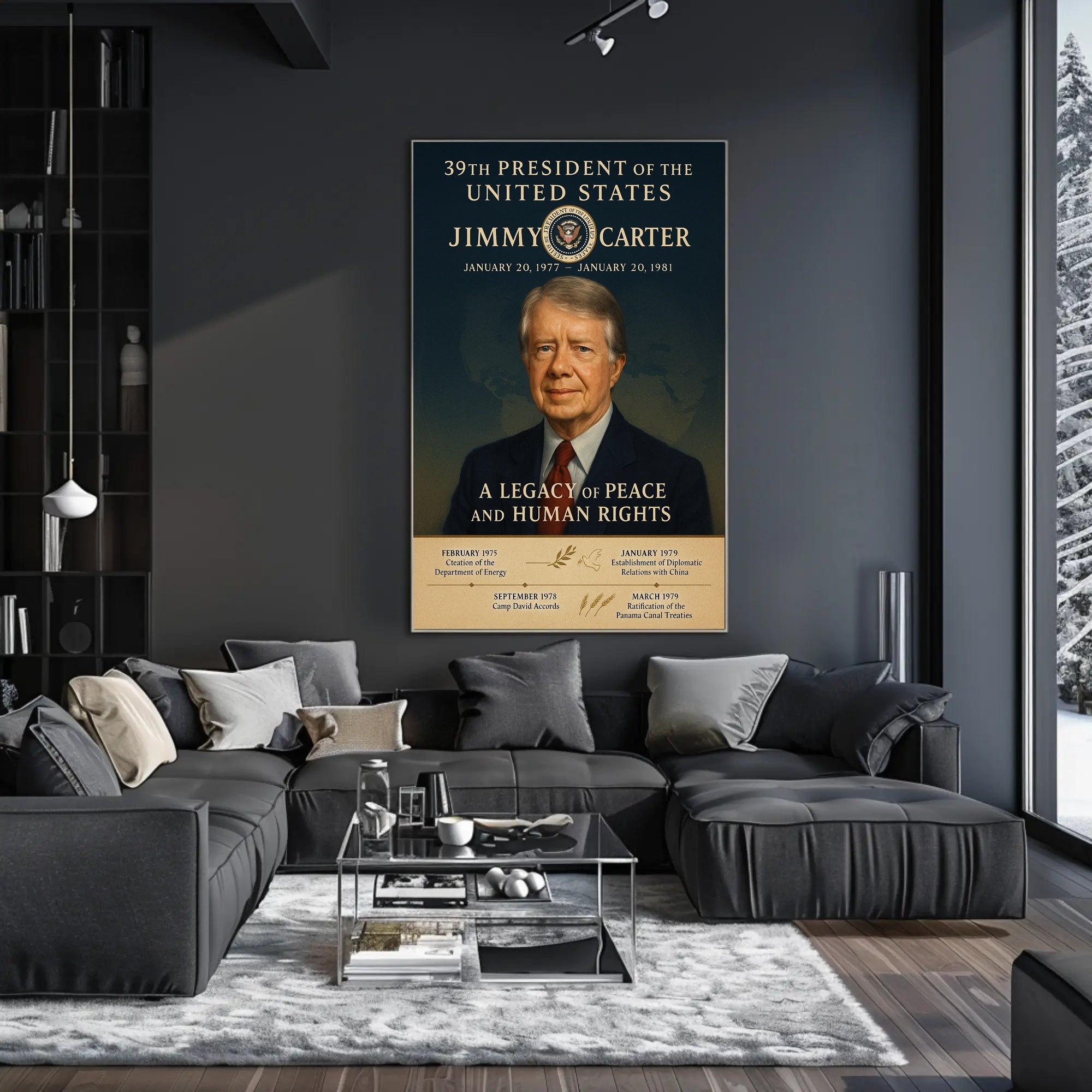 Jimmy Carter 39th President Wall Art Print PosterGoat