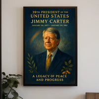 Jimmy Carter 39th President Wall Art Print PosterGoat