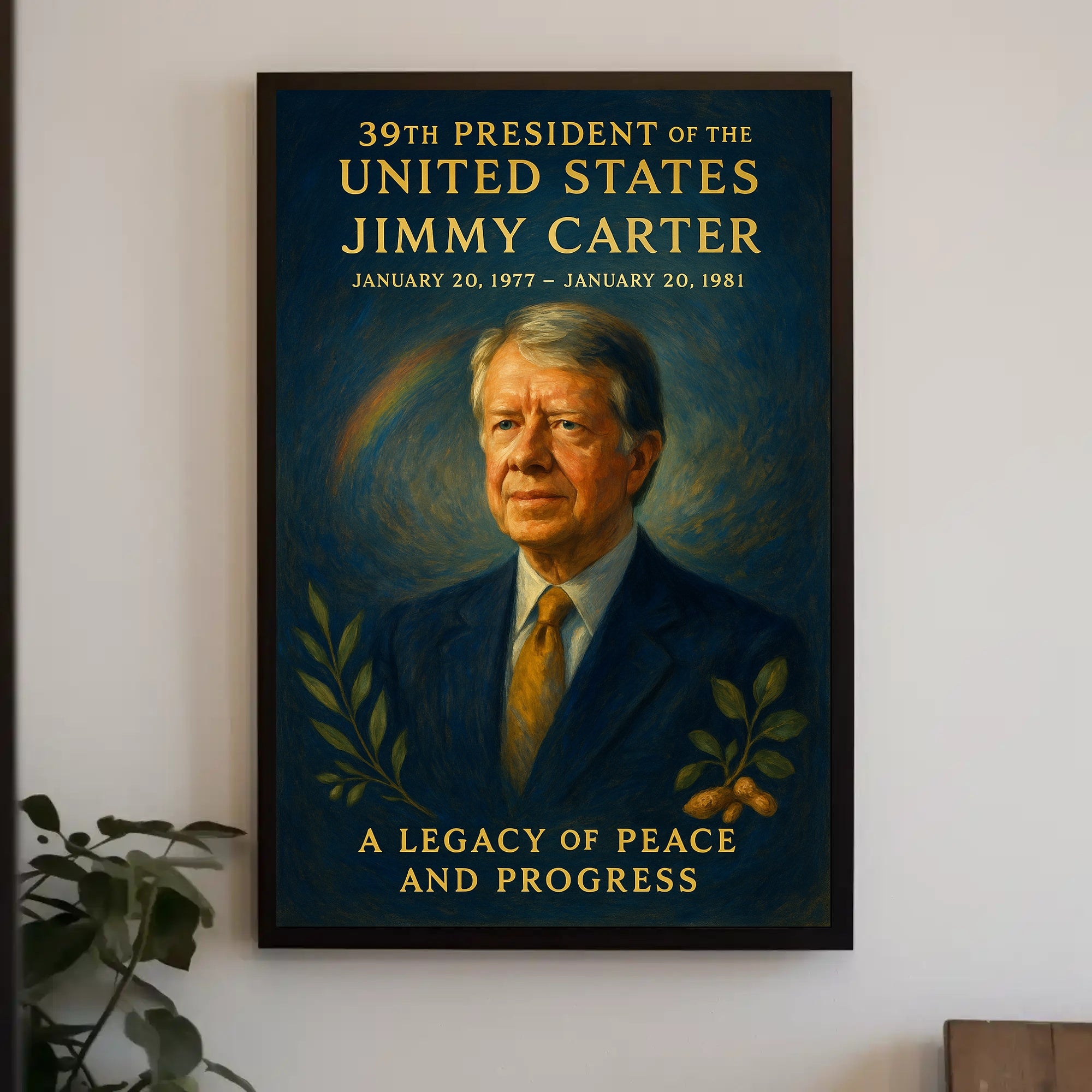 Jimmy Carter 39th President Wall Art Print PosterGoat