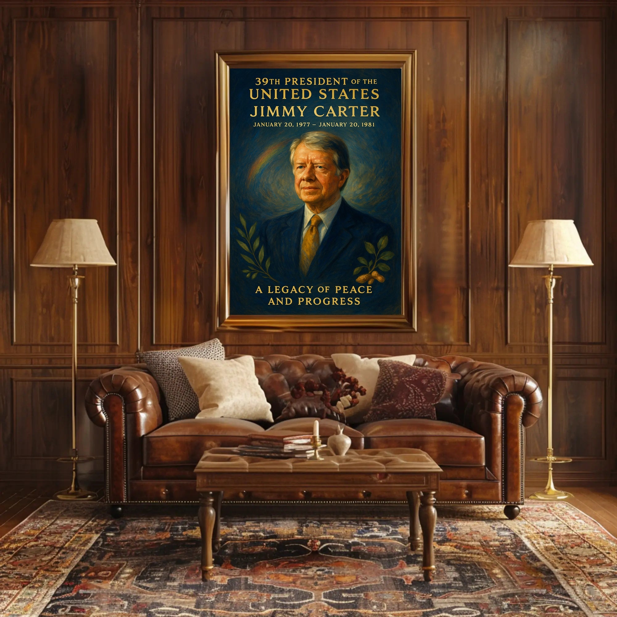 Jimmy Carter 39th President Wall Art Print PosterGoat