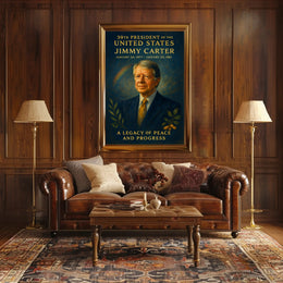 Jimmy Carter 39th President Wall Art Print PosterGoat