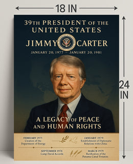 Jimmy Carter 39th President Wall Art Print PosterGoat