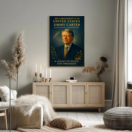 Jimmy Carter 39th President Wall Art Print PosterGoat