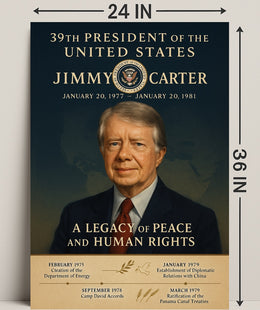 Jimmy Carter 39th President Wall Art Print PosterGoat
