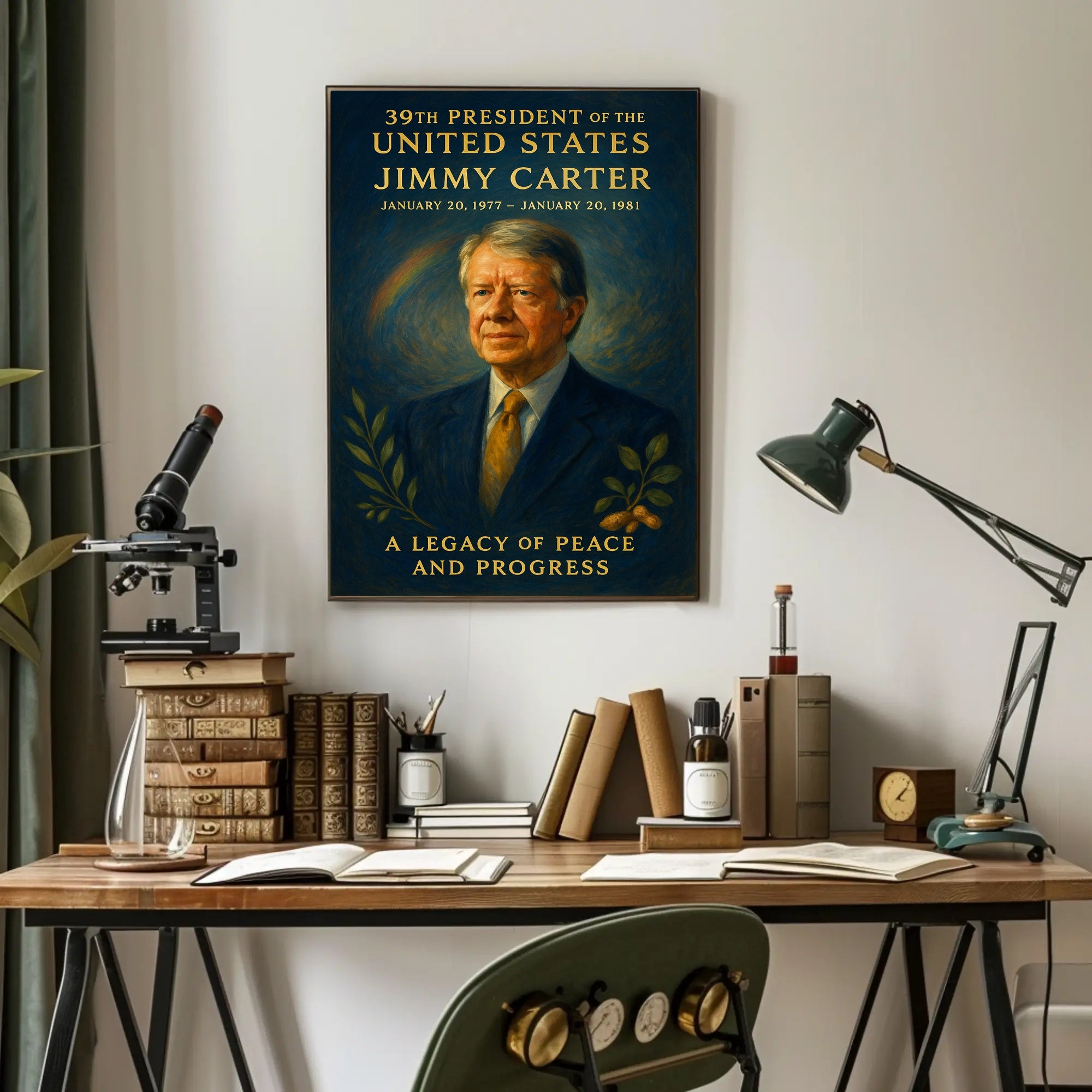 Jimmy Carter 39th President Wall Art Print PosterGoat