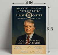 Jimmy Carter 39th President Wall Art Print PosterGoat