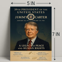 Jimmy Carter 39th President Wall Art Print PosterGoat