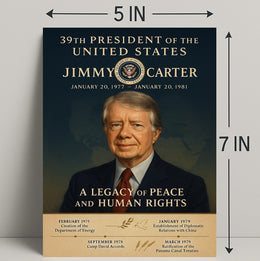 Jimmy Carter 39th President Wall Art Print PosterGoat