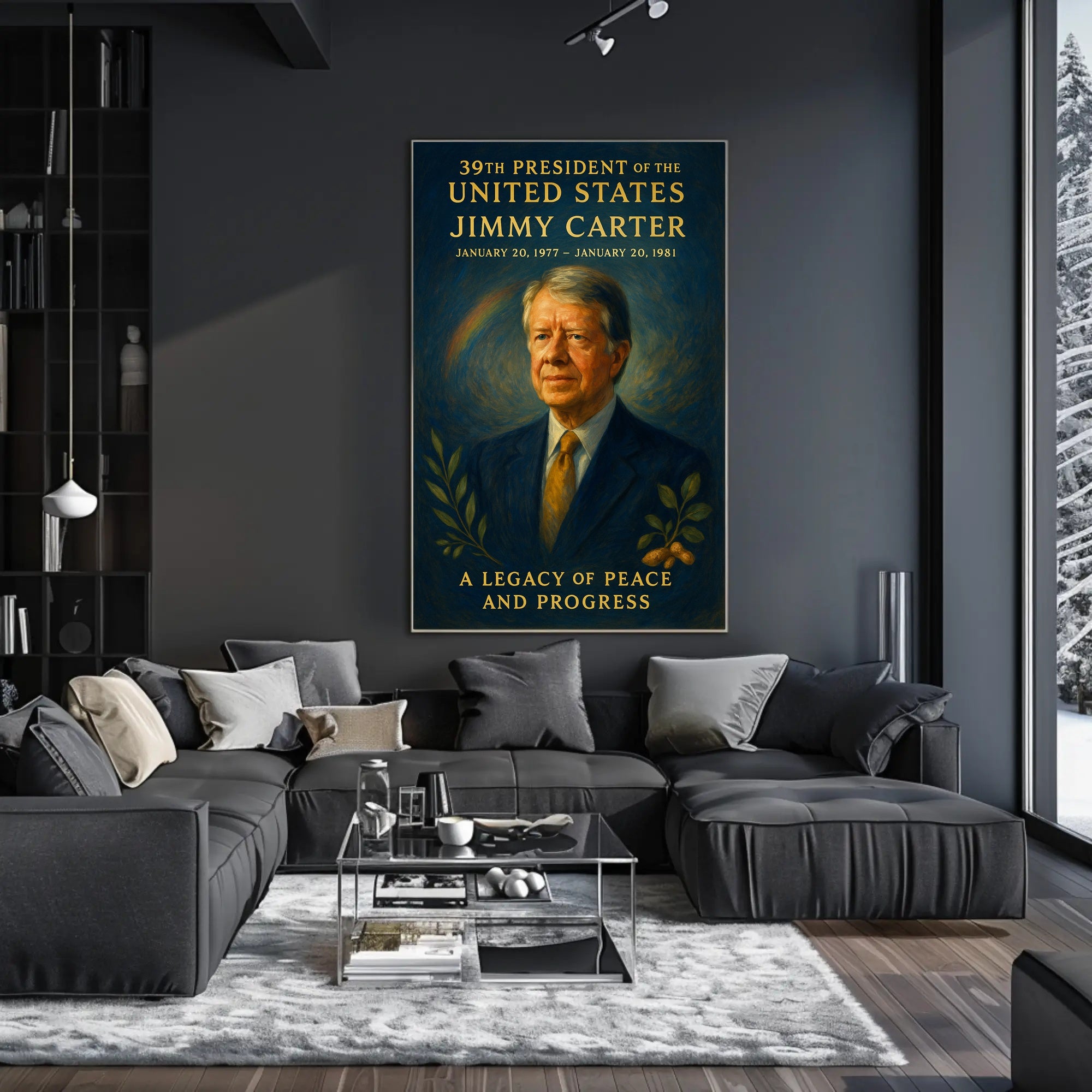Jimmy Carter 39th President Wall Art Print PosterGoat