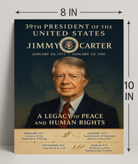 Jimmy Carter 39th President Wall Art Print PosterGoat