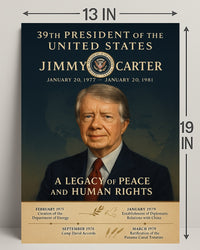 Jimmy Carter 39th President Wall Art Print PosterGoat