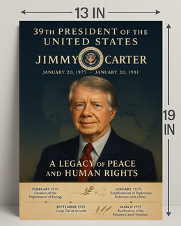 Jimmy Carter 39th President Wall Art Print PosterGoat