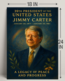 Jimmy Carter 39th President Wall Art Print PosterGoat