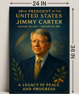 Jimmy Carter 39th President Wall Art Print PosterGoat