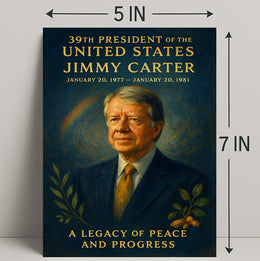 Jimmy Carter 39th President Wall Art Print PosterGoat
