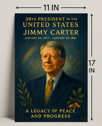Jimmy Carter 39th President Wall Art Print PosterGoat