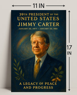 Jimmy Carter 39th President Wall Art Print PosterGoat
