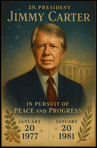 Jimmy Carter 39th President Wall Art Print PosterGoat