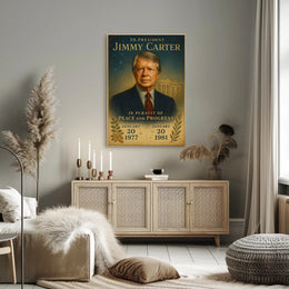 Jimmy Carter 39th President Wall Art Print PosterGoat