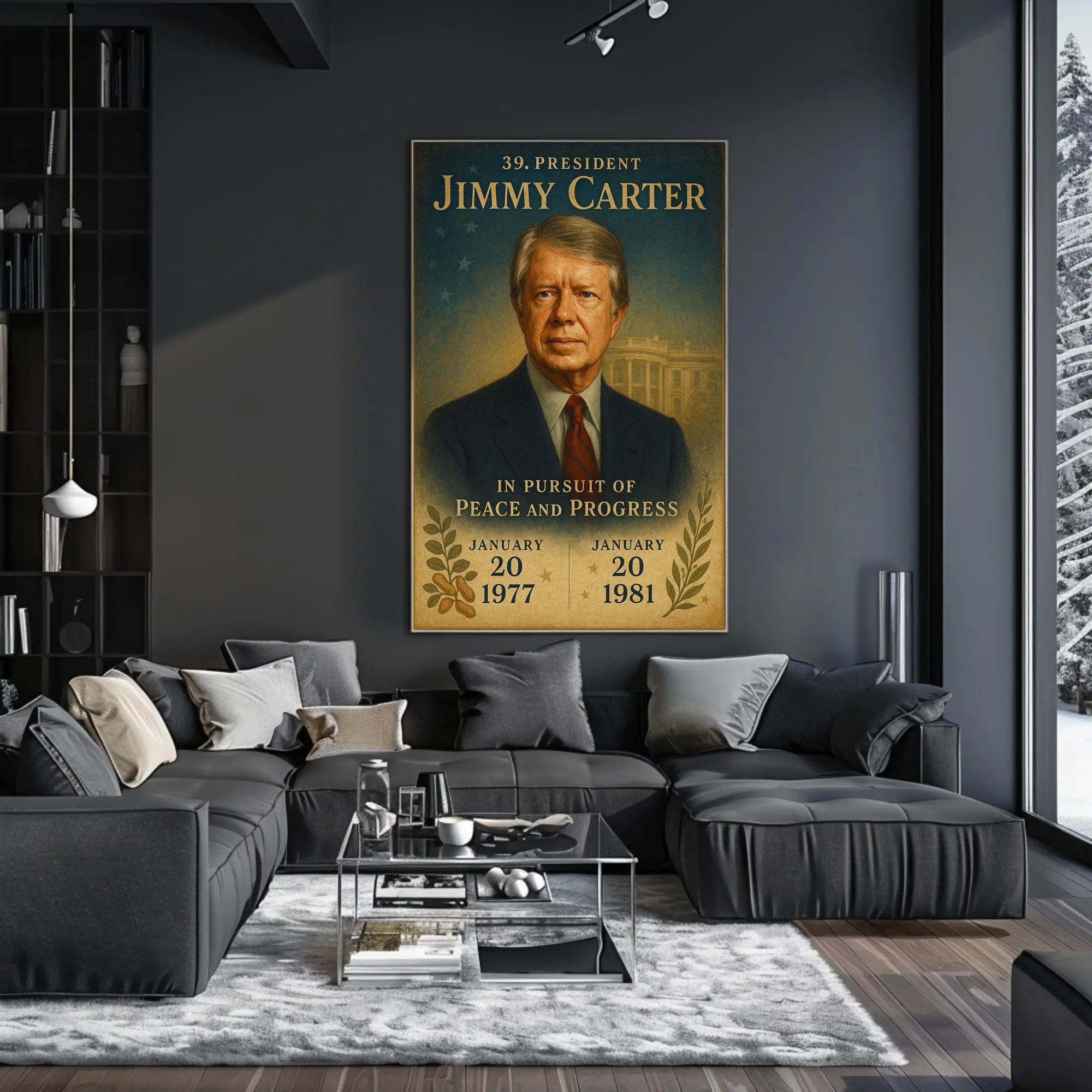 Jimmy Carter 39th President Wall Art Print PosterGoat