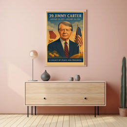 Jimmy Carter 39th President Wall Art Print PosterGoat
