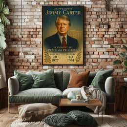 Jimmy Carter 39th President Wall Art Print PosterGoat