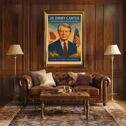 Jimmy Carter 39th President Wall Art Print PosterGoat
