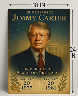 Jimmy Carter 39th President Wall Art Print PosterGoat