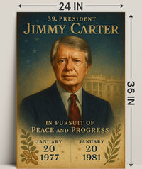 Jimmy Carter 39th President Wall Art Print PosterGoat