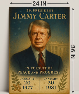 Jimmy Carter 39th President Wall Art Print PosterGoat