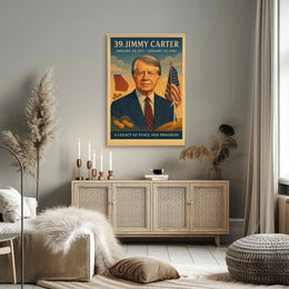 Jimmy Carter 39th President Wall Art Print PosterGoat
