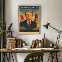Jimmy Carter 39th President Wall Art Print PosterGoat