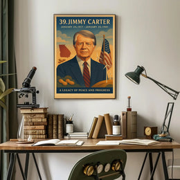 Jimmy Carter 39th President Wall Art Print PosterGoat