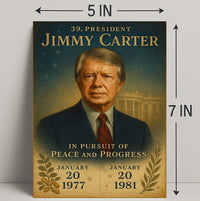 Jimmy Carter 39th President Wall Art Print PosterGoat