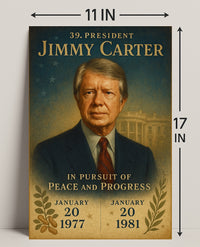 Jimmy Carter 39th President Wall Art Print PosterGoat