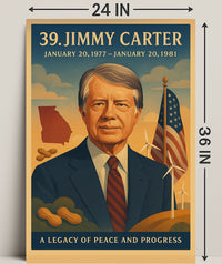 Jimmy Carter 39th President Wall Art Print PosterGoat