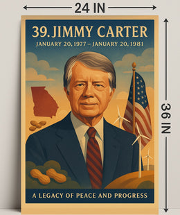 Jimmy Carter 39th President Wall Art Print PosterGoat
