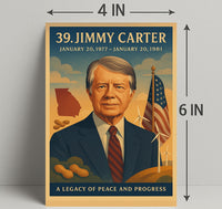 Jimmy Carter 39th President Wall Art Print PosterGoat