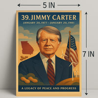 Jimmy Carter 39th President Wall Art Print PosterGoat