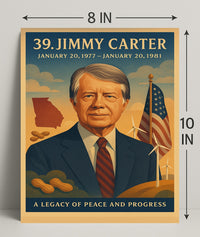 Jimmy Carter 39th President Wall Art Print PosterGoat