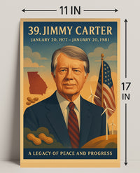 Jimmy Carter 39th President Wall Art Print PosterGoat