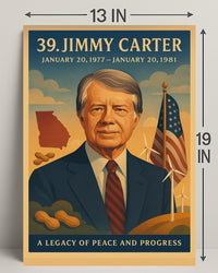 Jimmy Carter 39th President Wall Art Print PosterGoat