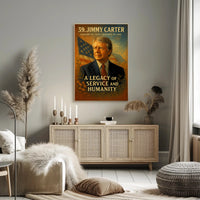 Jimmy Carter 39th President Wall Art Vintage Print PosterGoat